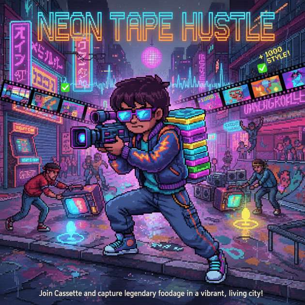 Neon Tape Hustle - Jabali AI Poster