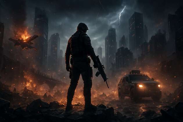 Siege of Skyline City - Jabali AI Poster