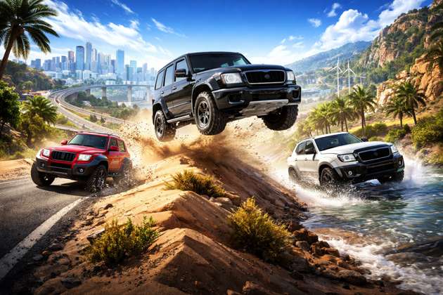 Offroad Legends Car Simulator - Jabali AI Poster