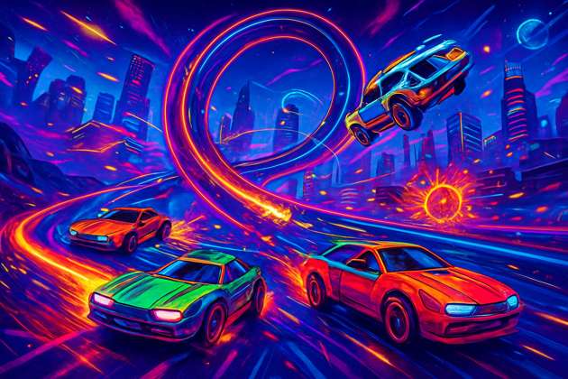 Neon Velocity: Combat Rush - Jabali AI Poster