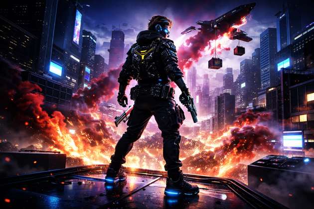 Neon Dropzone - Jabali AI Poster