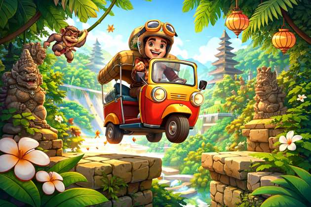 Tuk Tuk Bali Dash - Jabali AI Poster