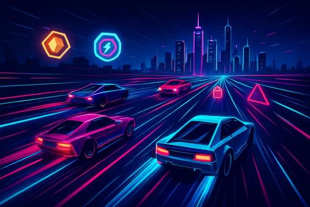Neon Highway Clash - Jabali AI Poster