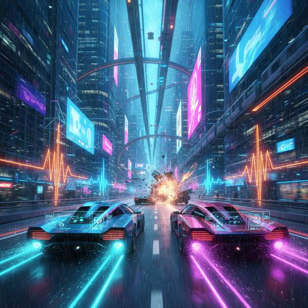 Quantum Rush: Neo-Bangladesh - Jabali AI Poster