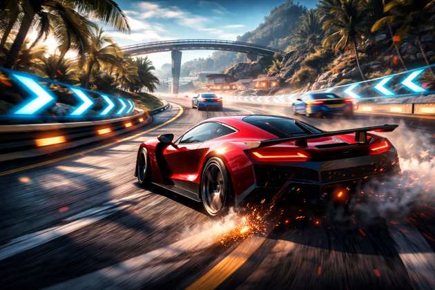 Turbo Drift Rush - Jabali AI Poster