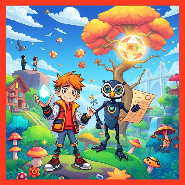 Griffin Quark and the Codeheart Quest - Jabali AI Poster