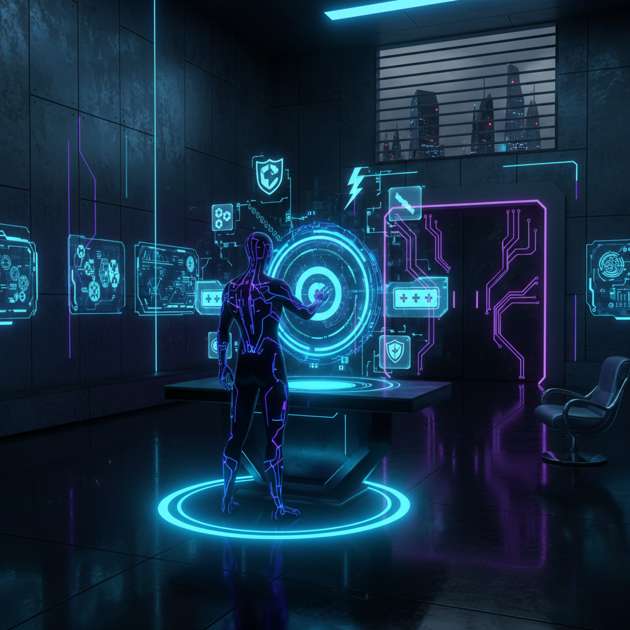 Neon Cipher Lab - Jabali AI Poster