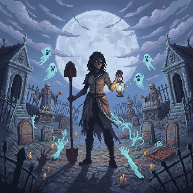 Gravebound Depths - Jabali AI Poster