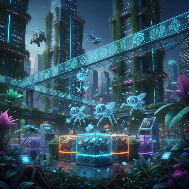 Neon Cycle City - Jabali AI Poster