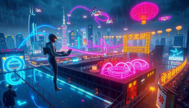 Tiny Drone Light Show - Jabali AI Poster