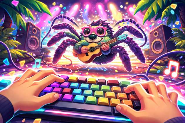 Despacito Spider Typing Panic - Jabali AI Poster