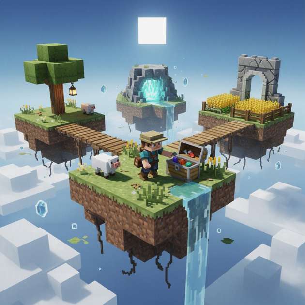 Skyblock Builder - Jabali AI Poster