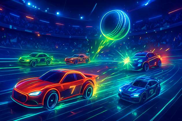 Neon Cricket Rush - Jabali AI Poster