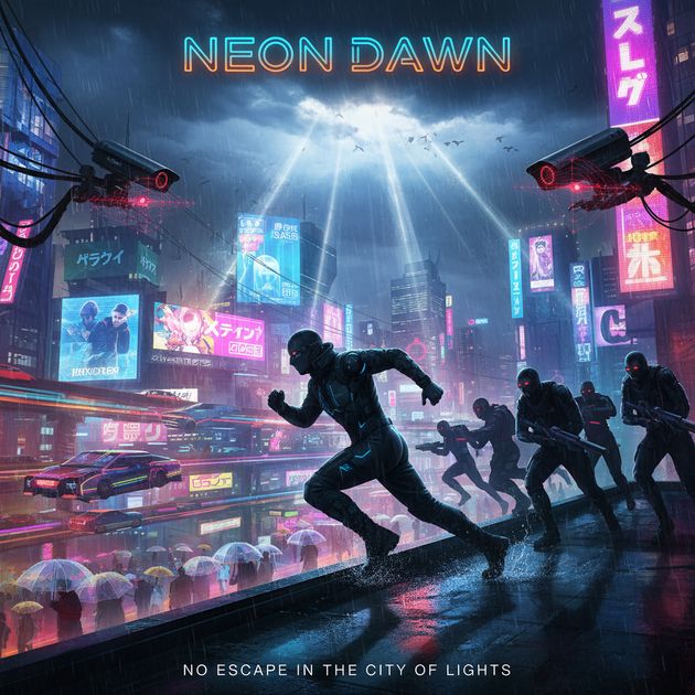 Neon Runaway - Jabali AI Poster