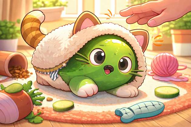 Pet the Cat, Surprise Cucumber - Jabali AI Poster