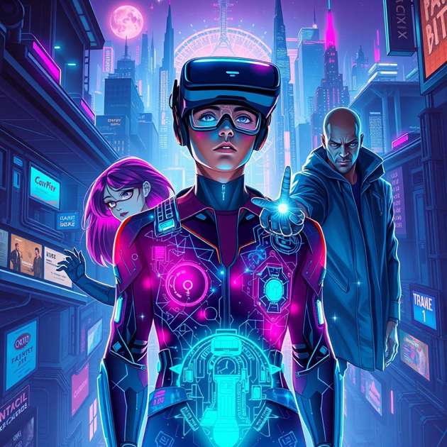 Glitch City: Neon Reboot - Jabali AI Poster