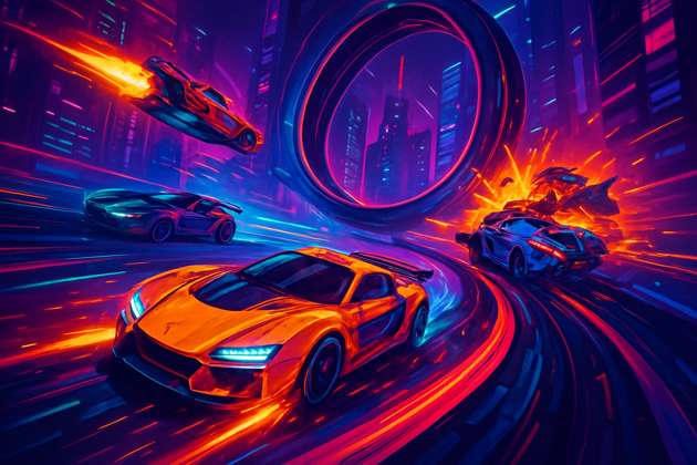 Neon Velocity: Arena Combat - Jabali AI Poster