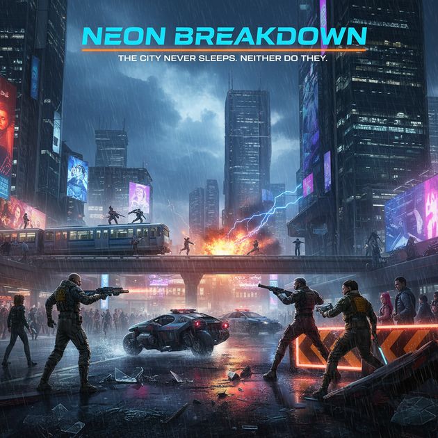 Neon Divide - Jabali AI Poster