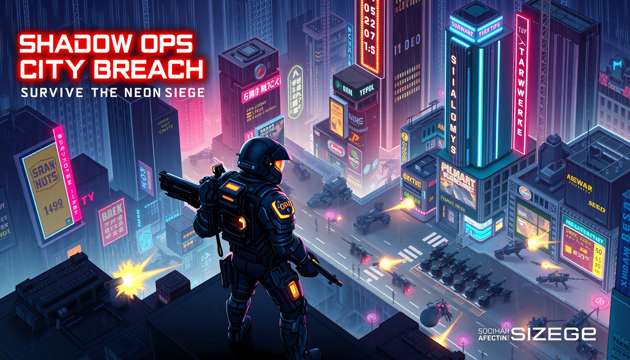 Neon Siege Run - Jabali AI Poster
