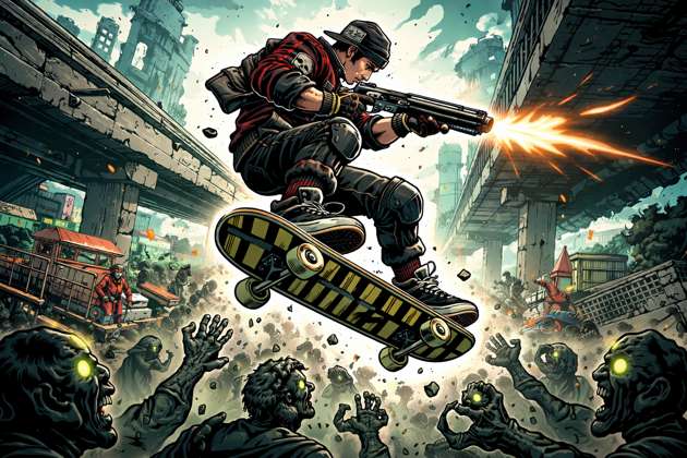 Shotgun Skater Z Apocalypse - Jabali AI Poster