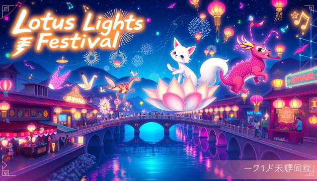 Lotus Lights Festival - Jabali AI Poster
