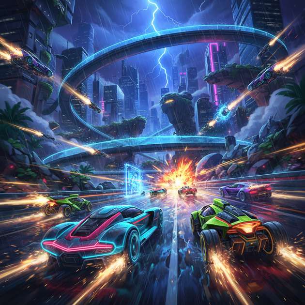 Neon Rivals: Turbo Clash - 3D Racing by Jabali AI