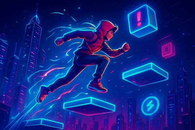 Neon Skyline Ascent - Jabali AI Poster