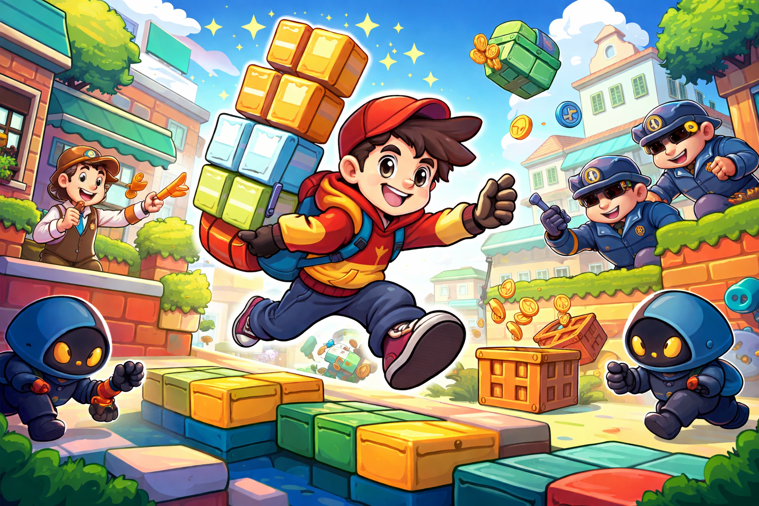 BlockDrop Courier - Instant game by Jabali AI