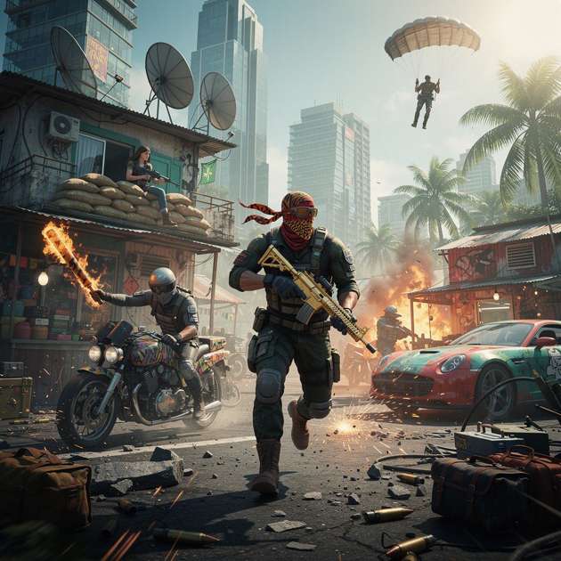 GTA 5 and Free Fire 100 GAM - Jabali AI Poster