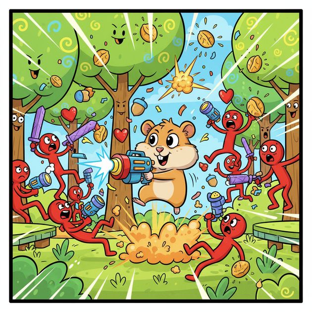 Blastin’ Whiskers: Arena Antics - Jabali AI Poster