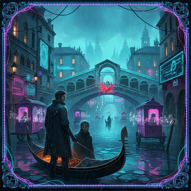 Holograms Beneath Rain - Jabali AI Poster