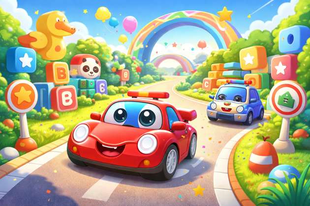 Kids Car Games Fun Drive - Jabali AI Poster
