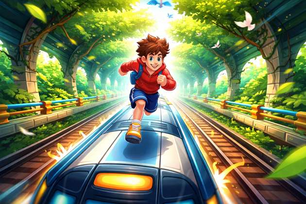 Forest Rush Train - Jabali AI Poster