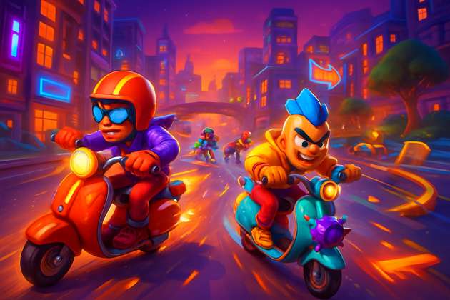 Scooter Rivals: Urban Rush - Jabali AI Poster