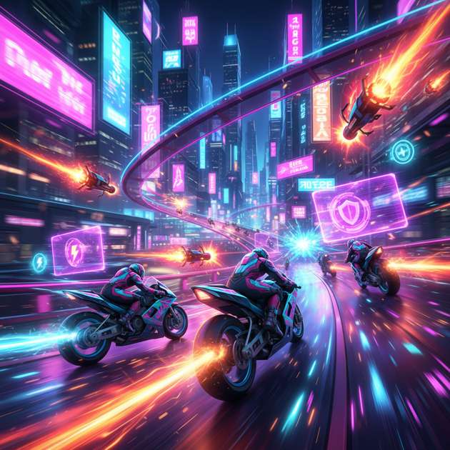 Neon Velocity: Combat Rush - Jabali AI Poster