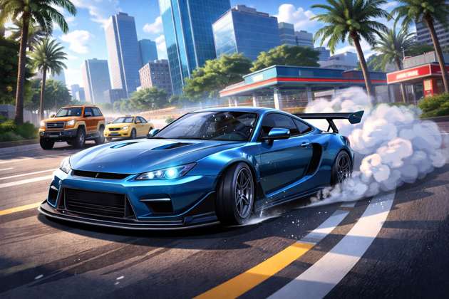 BMW City Drifting Open Map - Jabali AI Poster