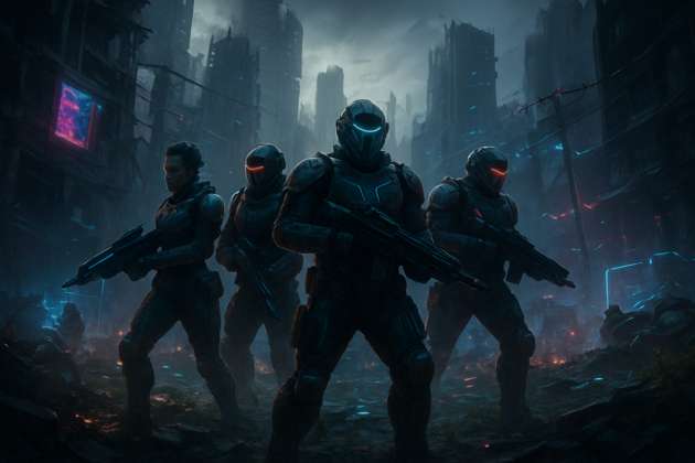 Neon Collapse Arena - Jabali AI Poster