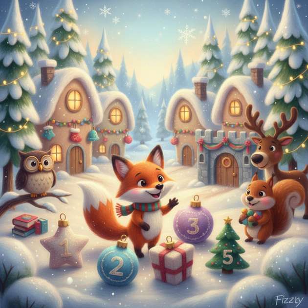 Fizzy's Cozy Christmas Village - Jabali AI Poster