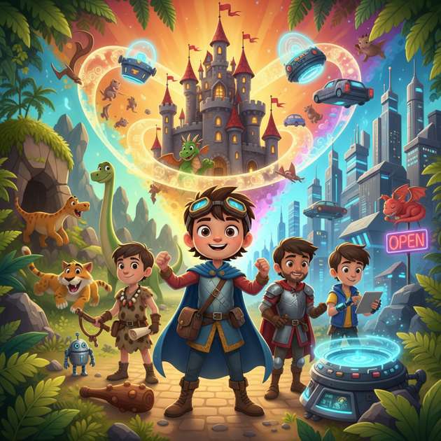 Timelinked Adventures - Jabali AI Poster