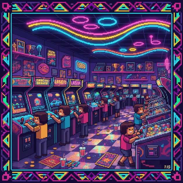 Neon Arcade Empire - Jabali AI Poster