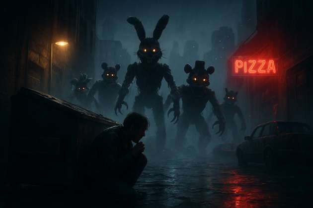 Neon Dread: Animatronic Hunt - Jabali AI Poster