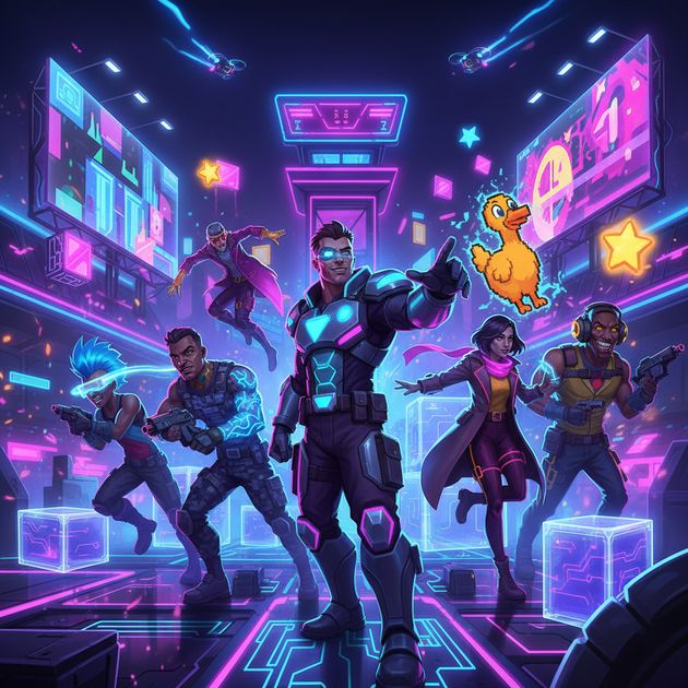 Neon Tactics: Arena Blitz - Jabali AI Poster