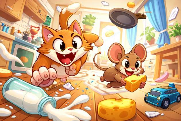 Tom et Jerry en Folie - Jabali AI Poster