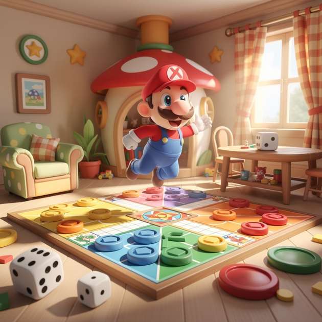 Mario House Ludo - Jabali AI Poster