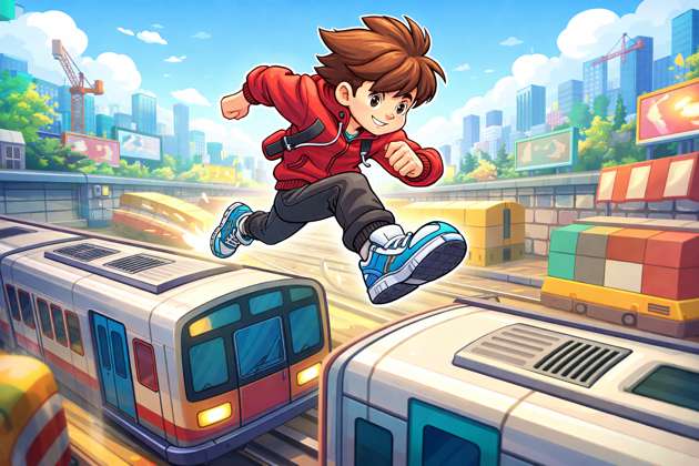 Rail Rush Run - Jabali AI Poster