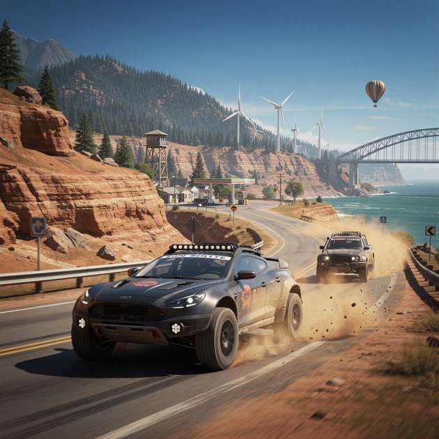 Open Road Car Adventure - Jabali AI Poster