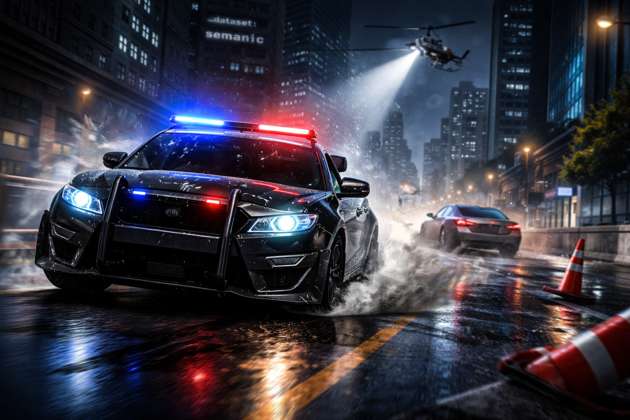 Police Chase 3D - Jabali AI Poster