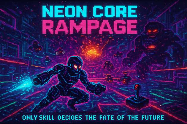 Neon Core Rampage - Jabali AI Poster