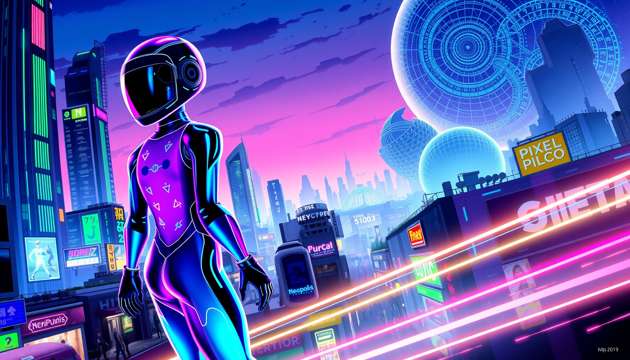 Neon Realms Unleashed - Jabali AI Poster