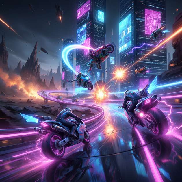 Neon Nitro Riders - 3D Racing by Jabali AI